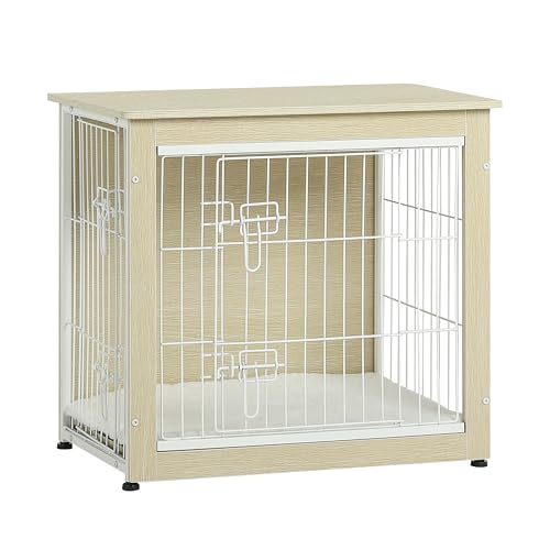 27" Dog Crate Furniture (White Oak / 27.2"L x 20.1"W x 23.6"H)