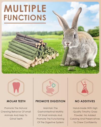 60PCS Rabbit Chew Sticks