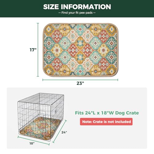 Washable Pee Pads for Dogs (Beige Gourd / 17" x 23" (2 Packs))