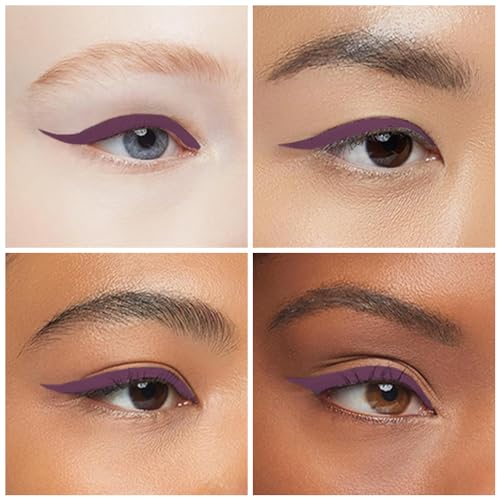 1Pcs Dark Purple Gel Eyeliner Pencil Eye Black Face Paint Stick Makeup Set Waterproof Matte Cream Crayon Eyeliner Pencil Set Cat Eye Liners Eyeshadow Guide delineador de ojos contra el agua (1 Count (Pack of 1) / Dark Purple)