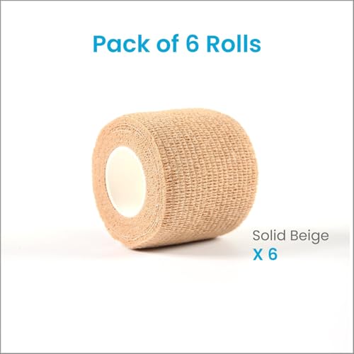 Pet Wrap Self (2 Inch (Pack of 6) / Solid Color, 6 of Beige)