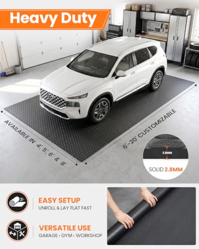 5 x 8 FT Premium Garage Floor Mat (96"L x 60"W x 0.1"Th)