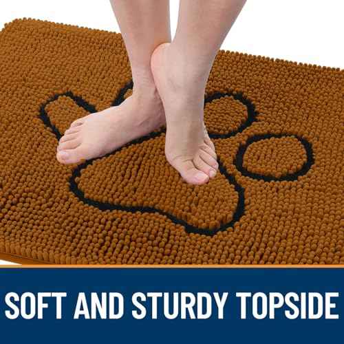 Dog Door Mat for Muddy Paws 36x24 (Ochre / 36" X 24")