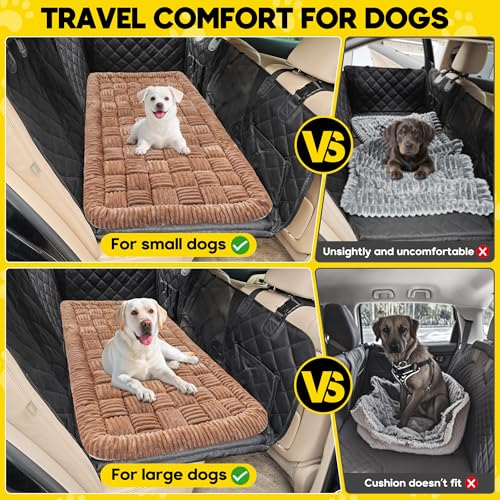 Dog Car Bed Mat Non (Brown / For Cars/ SUV/ Small Truck (50"×24.6"))