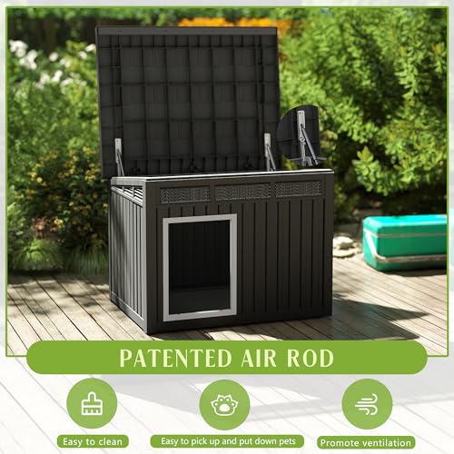 Dog House Indoor Outdoor (Black / 42.87*32.95*31.61inch)