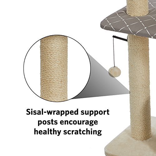 Cat Tree Tower Cat Furniture (Tower Cat Furniture, Mushroom Diamond Pattern)