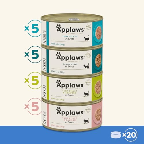 Fish Variety in Broth Wet Cat Food 20 (5.5 Fl Oz (Pack of 20))
