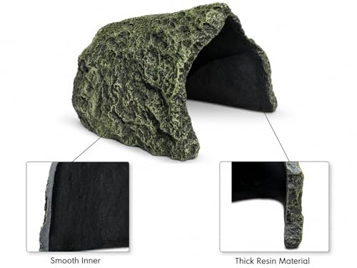 Oversize Resin Rock Hideout Cave for Reptile and Amphibians.Ideal for Tortoise