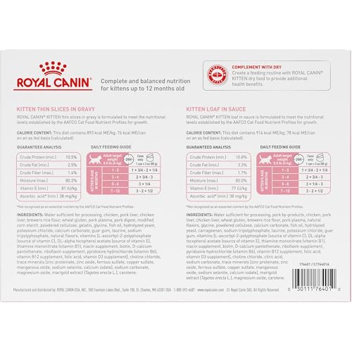 Feline Health Nutrition Kitten Thin Slices in Gravy and Loaf in Sauce Variety Pack Cat Food (3 Ounce (Pack of 12) / Thin Slices in Gravy and Loaf in Sauce)