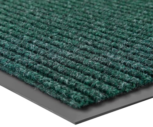 Front Door Mat (2' x 4' (Rectangular) / Green Striped)