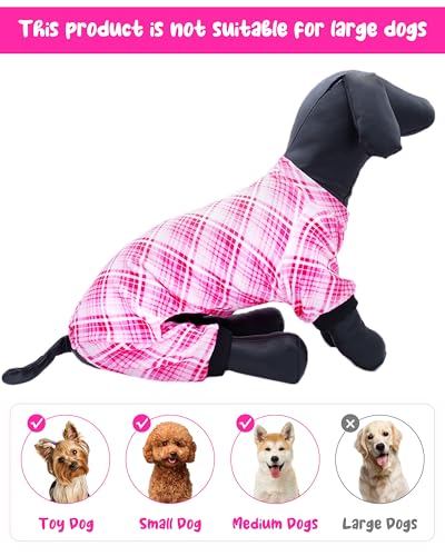 4 Pack Fleece Dog Pajamas Warm Girl for Medium Dogs (Medium)