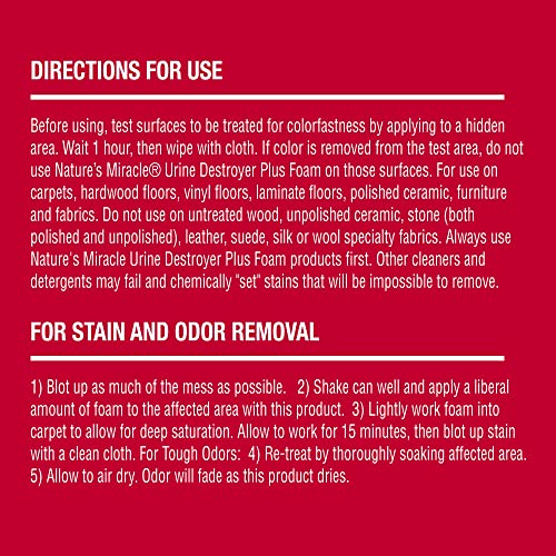 Dog Urine Destroyer Plus Foam (Foaming Aerosol / 17.5 Fl Oz (Pack of 1))