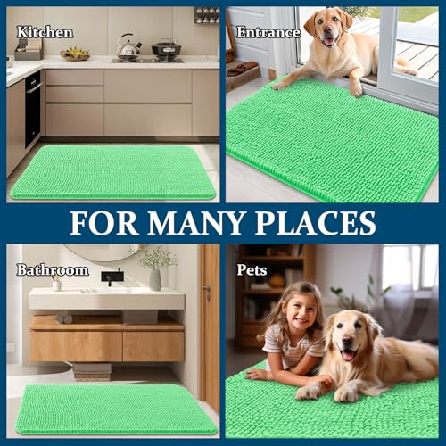 Dog Door Mat for Muddy Paws 30x20 (Mint Green / 30" X 20")