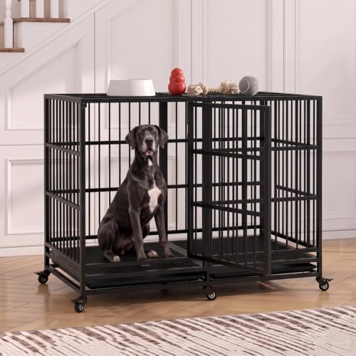 54" Heavy Duty Dog Crate (Black)