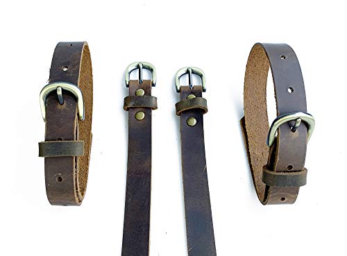 Genuine Leather Stirrup Straps (Dark Brown)