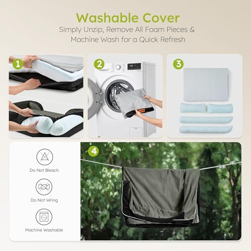 XXL Dog Bed for Extra Large Dogs (Black / X-Large(53"L x 42"W x 9.5"Th))