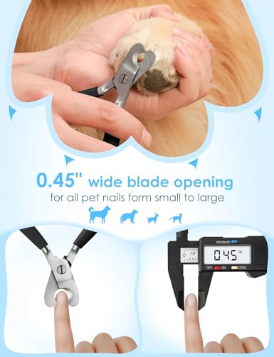 Heavy Duty Dog Nail Clippers for Large Dogs & Thick Nails (Black)