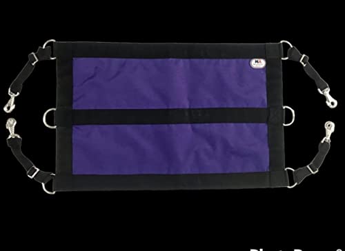 1200D 29"x19" Horse Stall Guard with Replaceable and Adjustable Length Straps and Replaceable Hardware (Purple black)