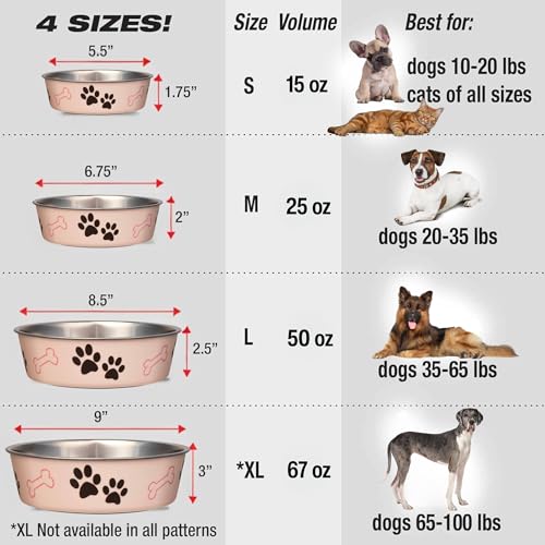 Bella Dog Bowls (Paparazzi Pink / Medium (20-35lbs))
