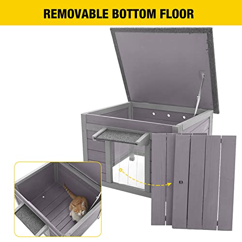 Cat House Waterproof Feral Kitty Shelter Outdoor Indoor Kitty shelter for Cats and Other Small Animals