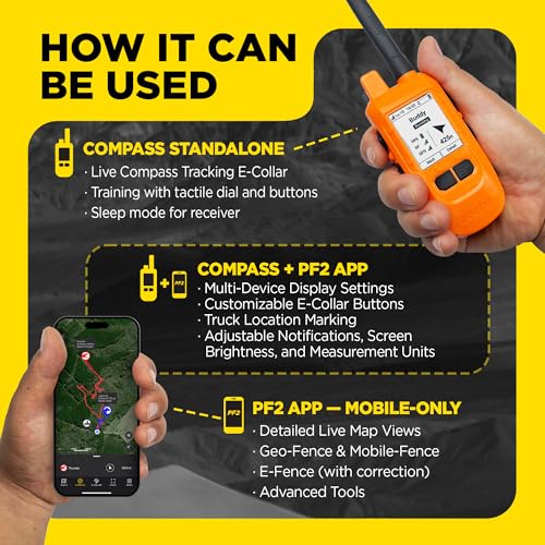 PATHFINDER2 Compass Live GPS Dog Tracking & Training System (Pathfinder 2 Compass / 35 lbs and up)
