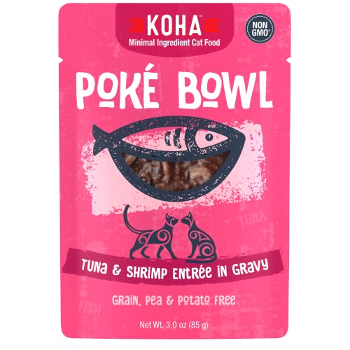 Poké Bowl Tuna & Shrimp Entree in Gravy for Cats (3 Ounce (Pack of 12))