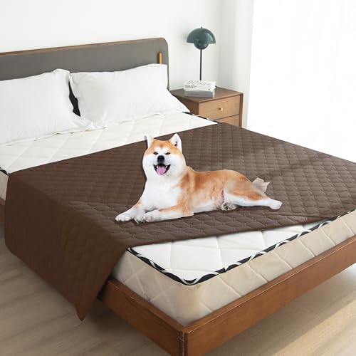 Waterproof Pet Blanket for Bed (52x82 Inch (Pack of 1) / Dark Chocolate)