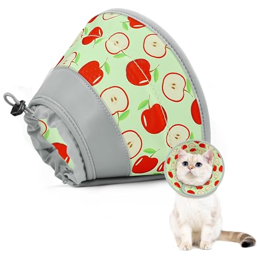 Cat Cone Collar Soft to Stop Licking (AppleRed / M)
