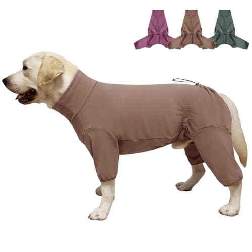 Dog Pyjamas PJS Sweater Clothing and Home Clothing Suitable for Medium to Large Breeds of Dogs (Thick Coffee / 4XL)