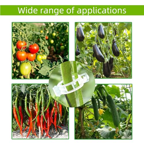 300 Pcs Plant Support Clips (White)