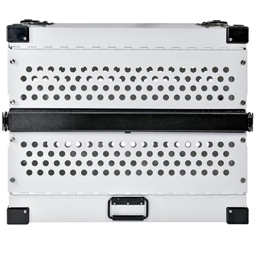 Aluminum Collapsible Dog Crate (White / 30.6"L x 22.8"W x 25.7"H)