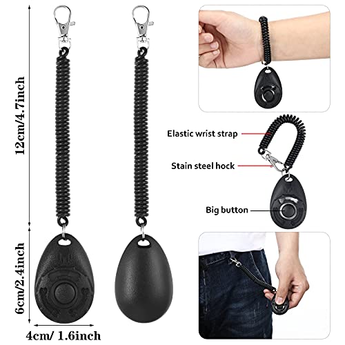 9 Pieces Dog Training Clicker with Wrist Strap Pet Behavioral Training Clicker for Dogs Cats Birds Horses