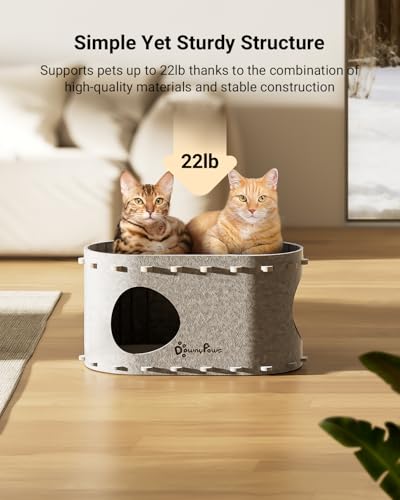 Cat House for Indoor Cats (Light Gray / Single)