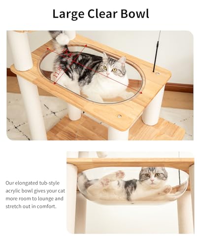 Wood Cat Tree for Large Cats (s975)