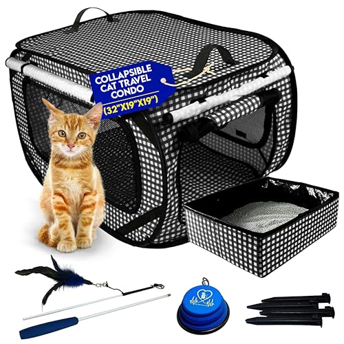 Extra Large Cat Carrier for Travel (Black)
