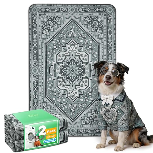 Washable Pee Pads for Dogs (Boho Grey / 27" x 41" (2 Packs))