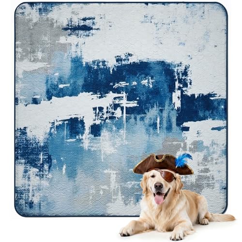 Washable Pee Pads for Dogs (Tie-dye Blue / 63" Square (1 Pack))