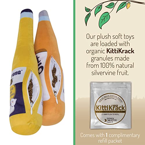 KittiForti 2 Pack Organic Silvervine Catnip Substitute Toys for Cats & Kittens