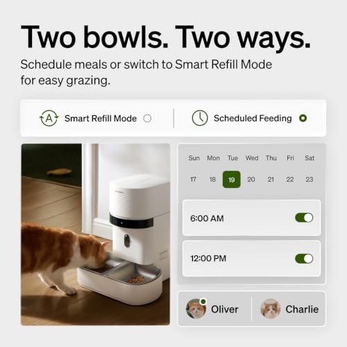 Automatic Cat Feeder for 2 Cats (5l dual bowl)