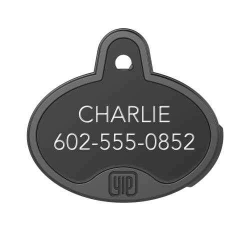 ID & Custom Engraved Dogs Tracker (Black)