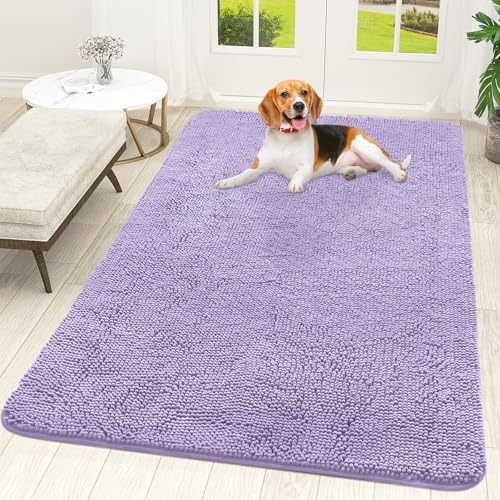 Dog Door Mat for Muddy Paws 70x46 (Lavender / 70" X 46")