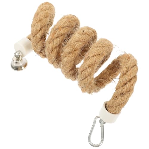 Bird Rope Perch Parrot Rope Toy for Bird Cages 39.37in Climbing Toys for Birds with Stable Clips Hanging Accessories for Play Exercise and Cage Decoration