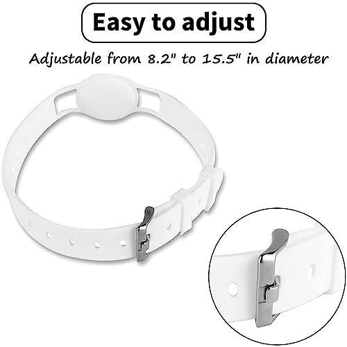 SaharaCase Silicone Dog Collar for Apple AirTag (White)