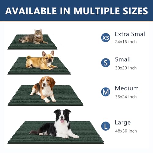 Dog Door Mat for Muddy Paws 47x32 (Layered-Green / 47"X32")