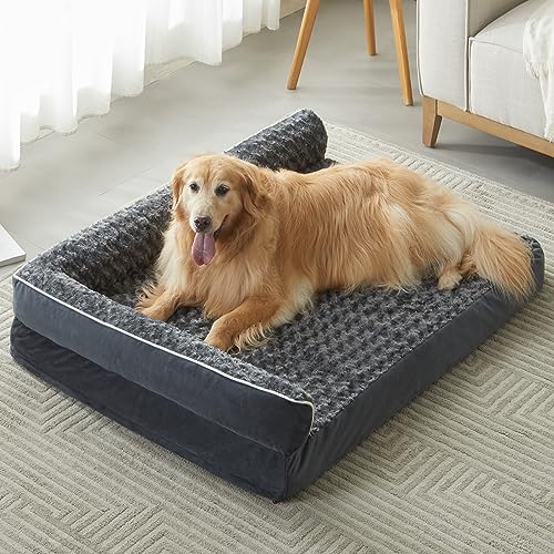 Orthopedic Washable Dog Bed (Dark Grey / 42.0"l x 30.0"w x 7.5"th)