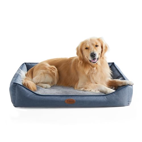 Orthopedic Dog Beds for Medium Dogs (39.4"L x 31.5"W x 7.4"Th / Denim Blue)