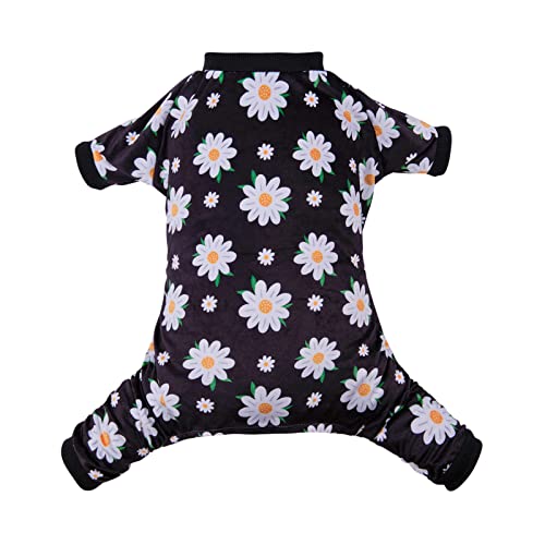 Small Dogs Outfit Soft Puppy Onesies Pjs Dog Pajamas Pet Coat Cat Apparel Comfy Doggie Jumpsuit Bodysuit for All Seasons P221S (Daisy / Small)