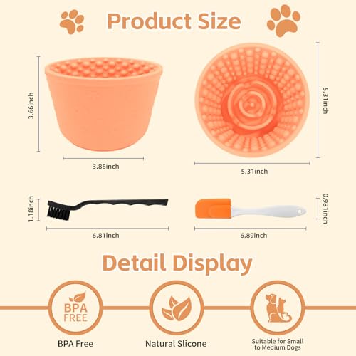 Dog Lick Bowl (M-L / Orange)
