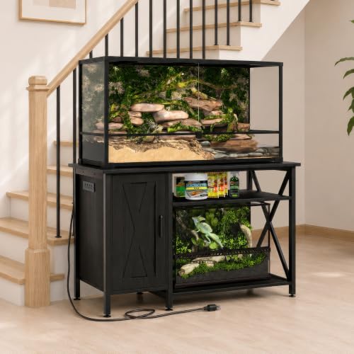 120 Gallon Reptile Tank Stand (48x24"-40-120 Gallon / Black)
