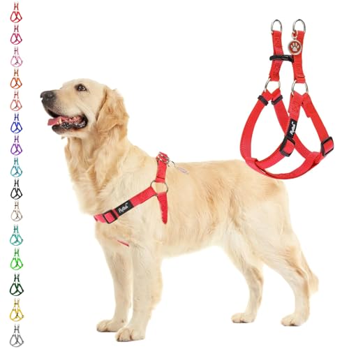 No Pull Dog Harness Large Sized Step (Red / Large)